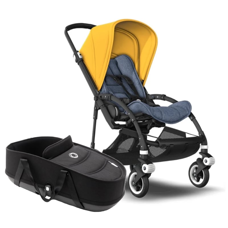 Bugaboo Bee 5 Blue Melange 2 in 1 Compact si Ergonomic