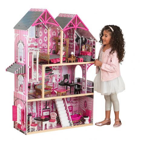 Casuta din lemn pentru papusi Bella Kidkraft, 4 nivele