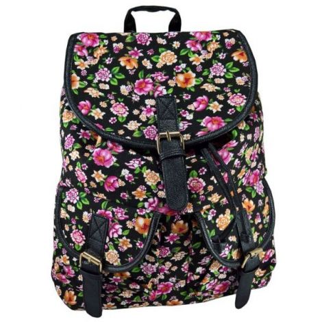 Rucsac Urban LaRue Jolie Fleurs Negru
