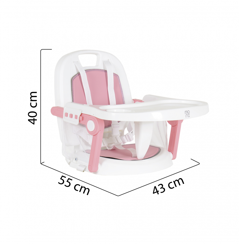 Scaun de masa 2in1 Moni Amaretti Pink, Transformabil - imagine 4