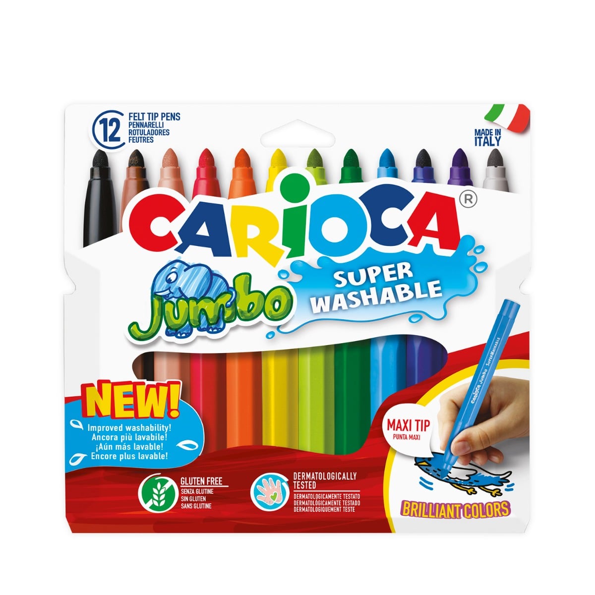 Set 12 Carioci Jumbo Super Lavabile | Carioca