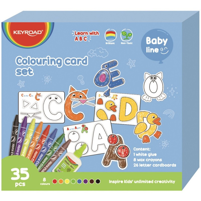 Set Colorat Keyroad 26 Cartoane + Creioane