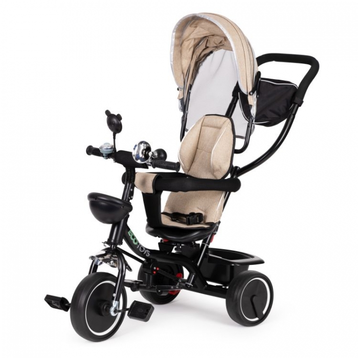 Tricicleta Ecotoys JM-066-9 Roșu cu Scaun Rotativ - imagine 3