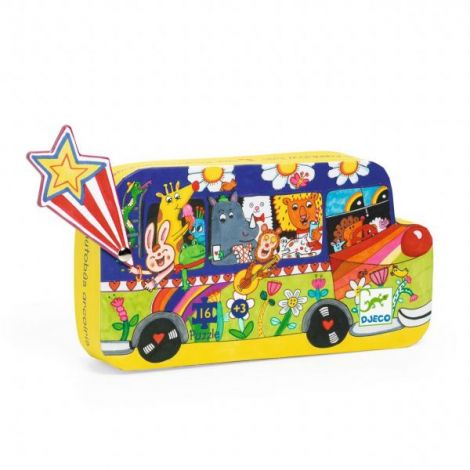 Puzzle Djeco Autobuzul Copilariei - 16 Piese
