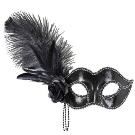 Masca Venetiana Neagra Widmann | Eleganta Carnaval
