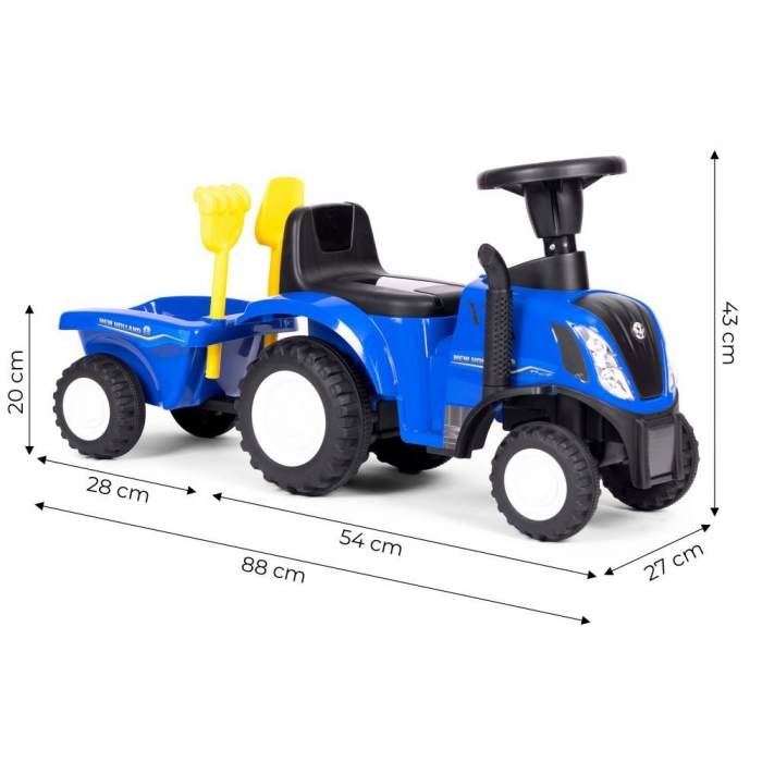Tractor New Holland Ecotoys cu Remorcă Albastru - imagine 8