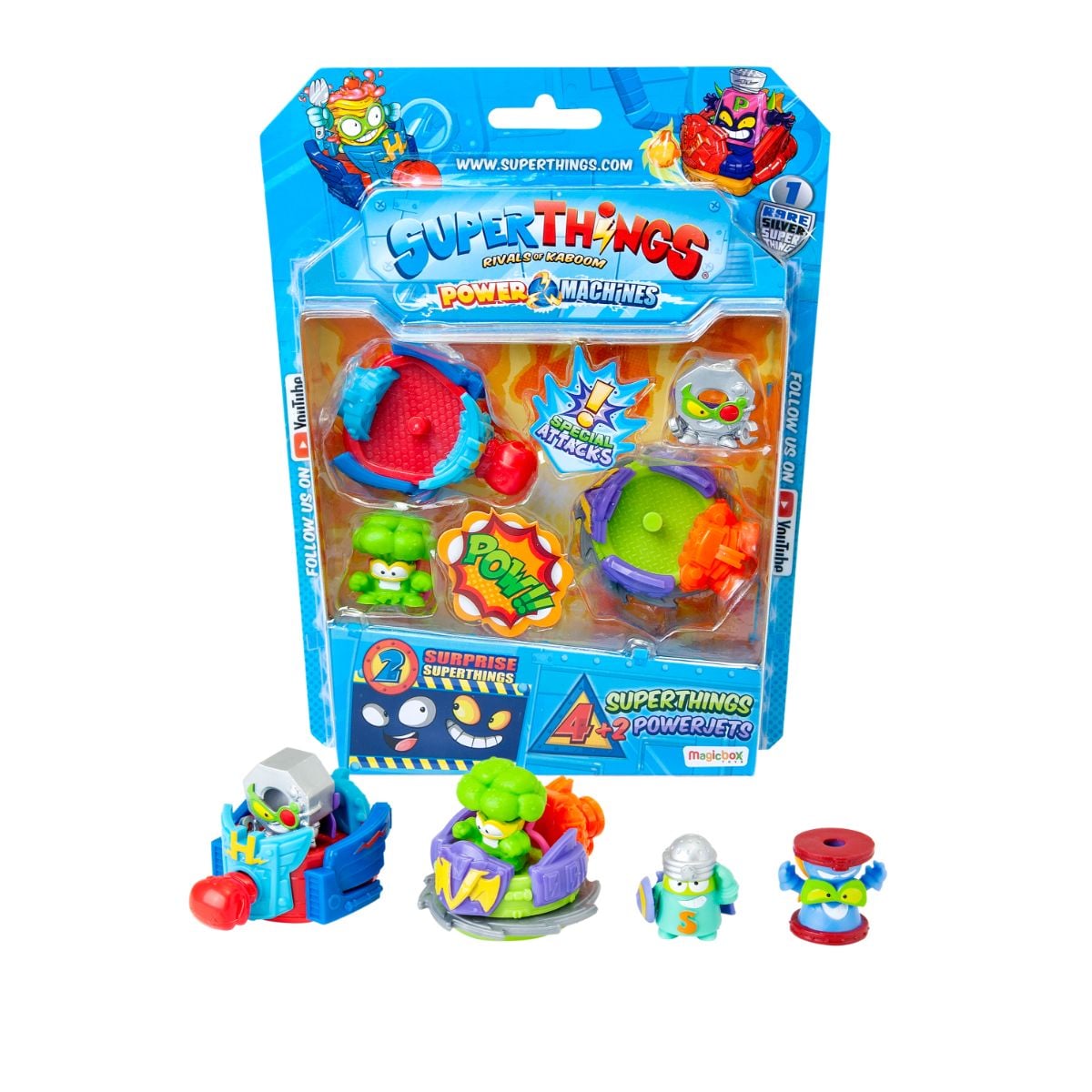 Set SuperThings Power Machines: 4 Figurine + 2 Vehicule
