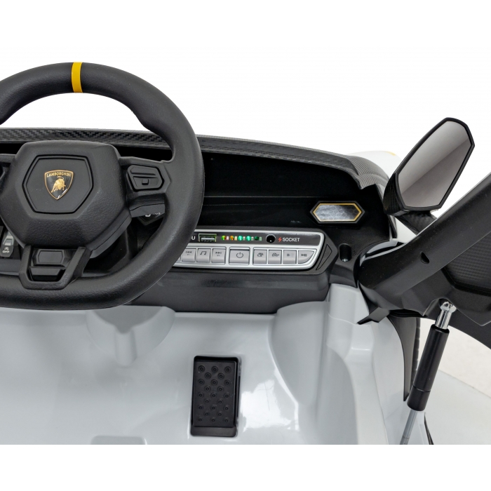 Masinuta Electrica Lamborghini Alb 140W cu Telecomanda