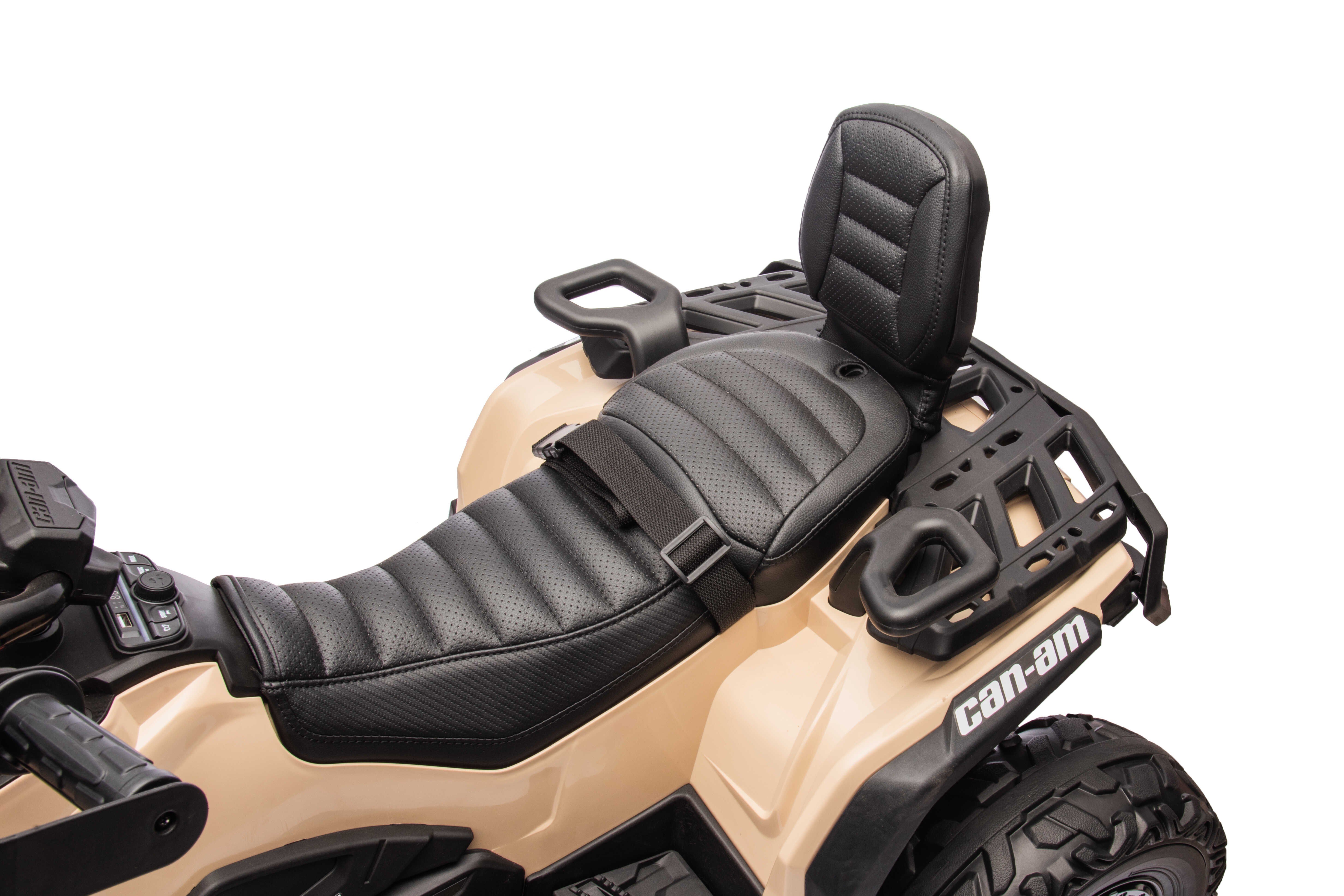 ATV electric copii Can-Am Outlander 24V 4x4 800W Bej, 2 locuri, Bluetooth, roti silentioase, echipare Lux - Autokids.ro - imagine 8