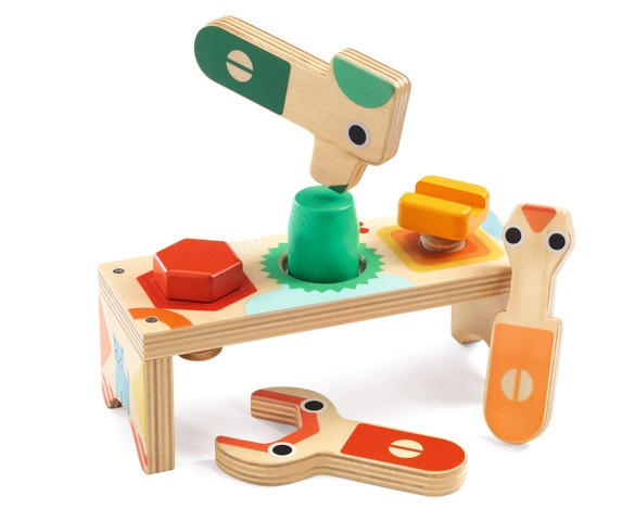 Banc de lucru Djeco Montessori cu suruburi