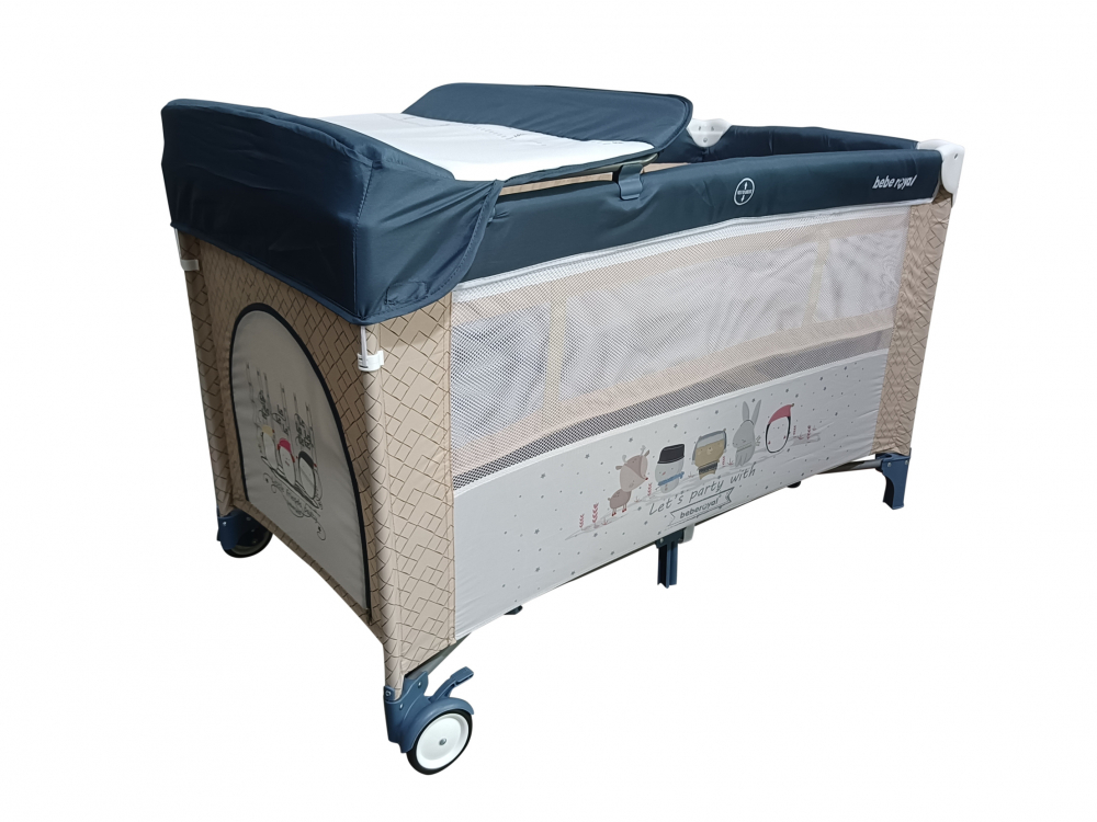 Patut pliabil Bebe Royal cu masuta de infasat