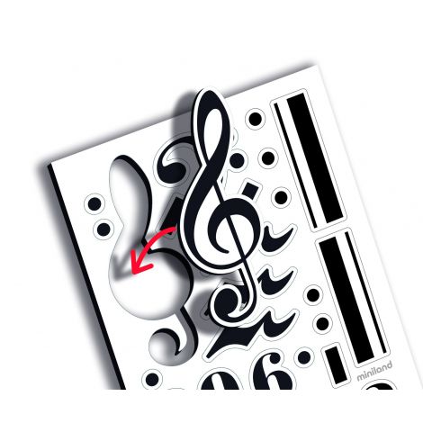 Set Portativ Magnetic Miniland, 85 Note Muzicale - imagine 4