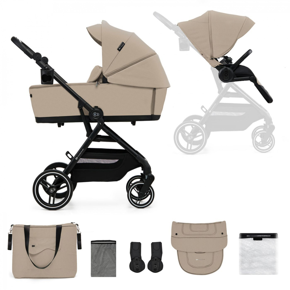 Kinderkraft Yoxi 2in1 Sand Beige Carucior Premium - imagine 7