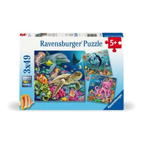 Set 3 Puzzle-uri Subacvatice Ravensburger - 49 piese - imagine 5