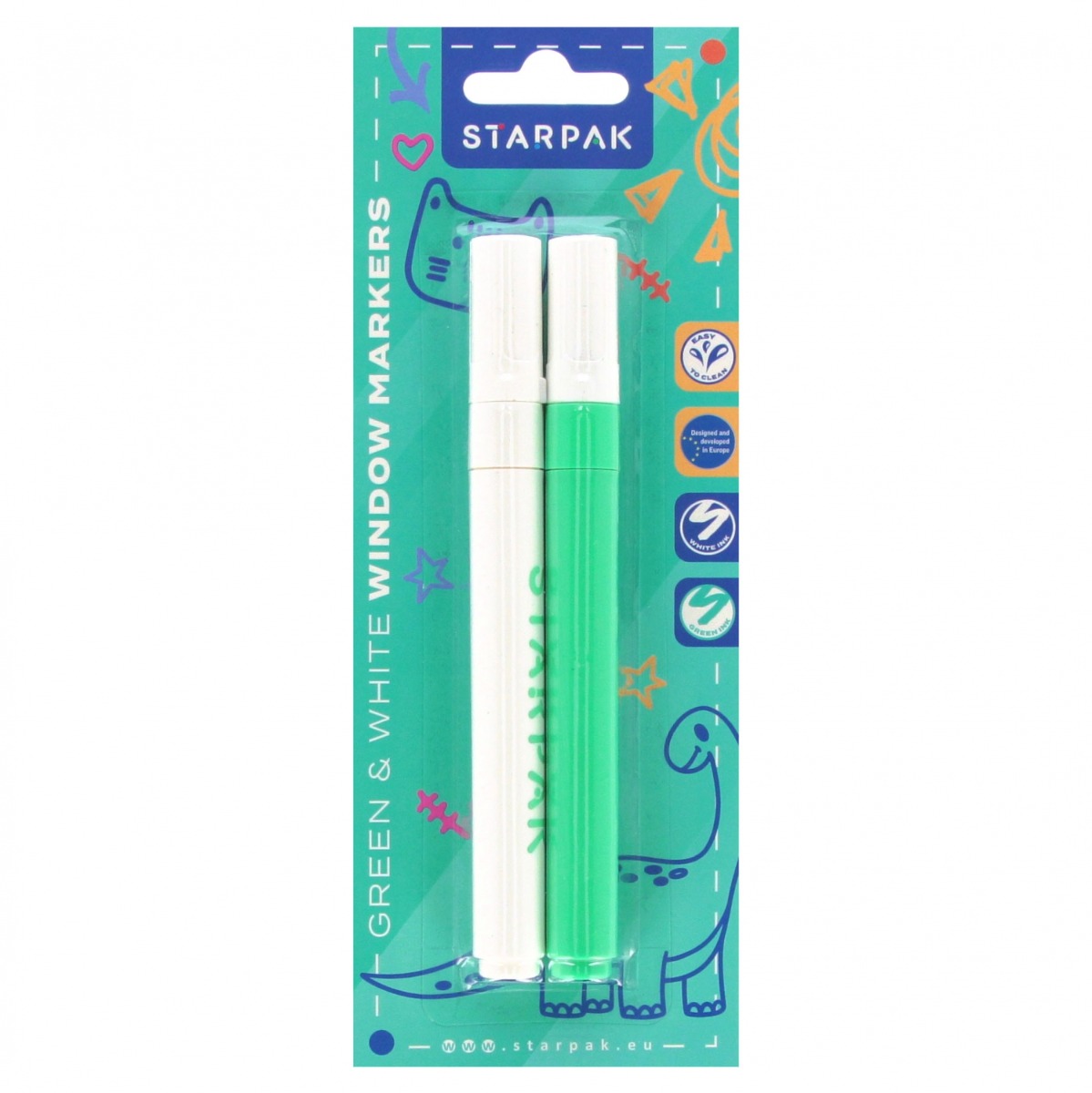 Markere Sticlă Starpak, 2 Buc, Alb și Verde