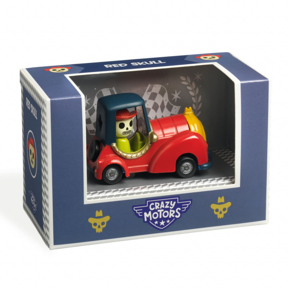 Mașină Djeco Red Skull Metal Colecție Crazy Motors