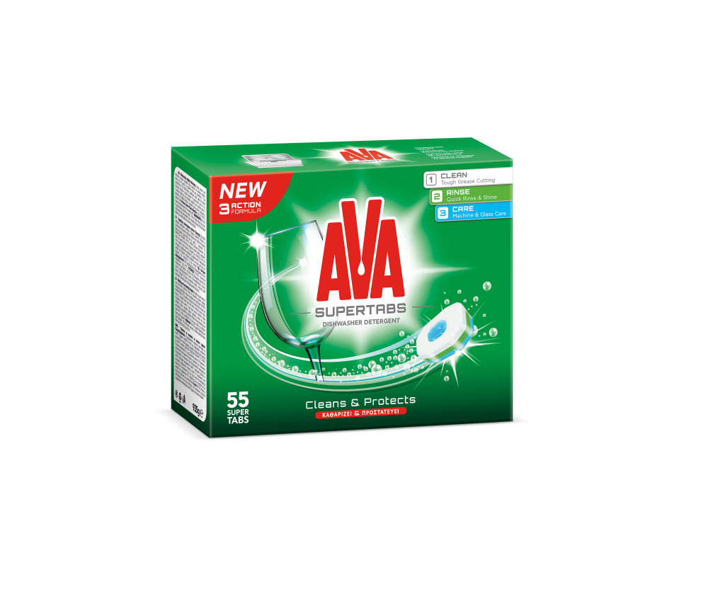 Tablete AVA Masină Spălat Vase 55buc Curățare Perfectă