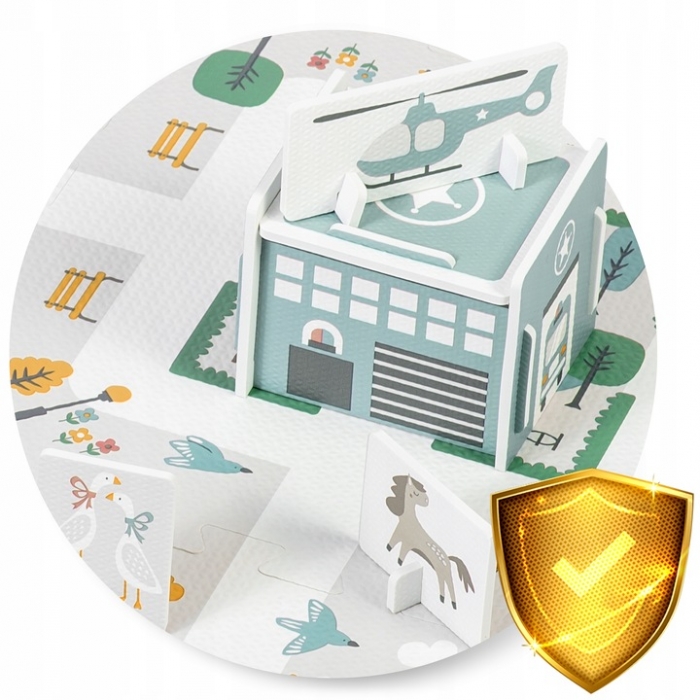 Covor Puzzle Nukido Town, EVA Antialunecare - imagine 2