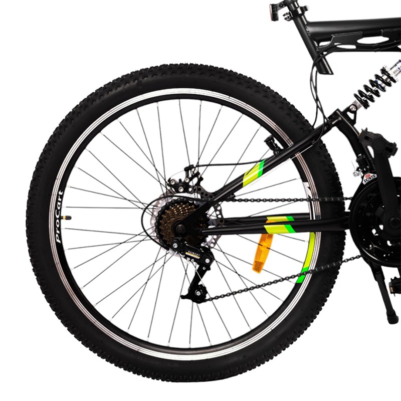 Bicicleta Procart MTB Full Suspension Verde 26" 21V - imagine 2