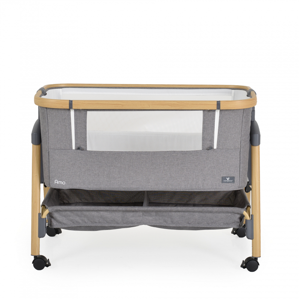 Pătuț Co-Sleeper Cangaroo Amo Gri Light - imagine 8
