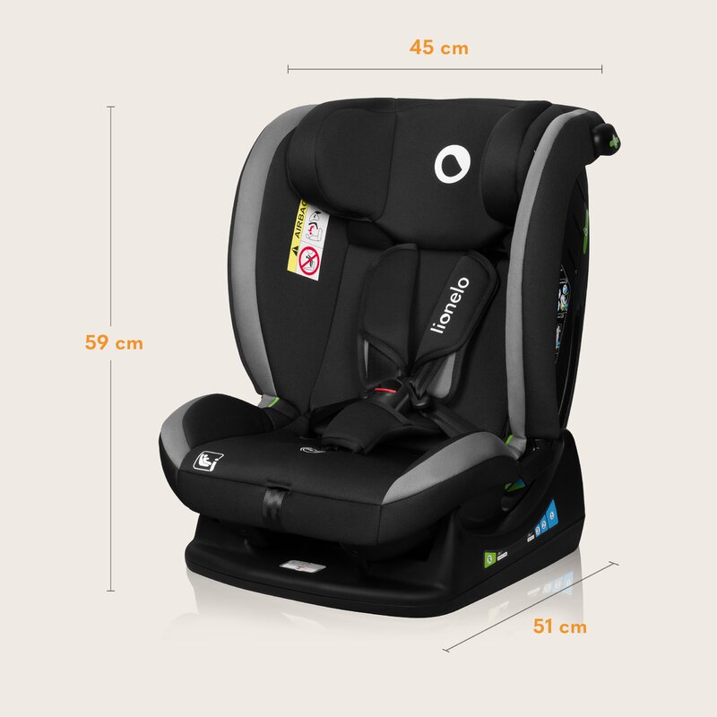 Scaun Auto Lionelo Aart i-Size 0-36 kg Gri - imagine 9