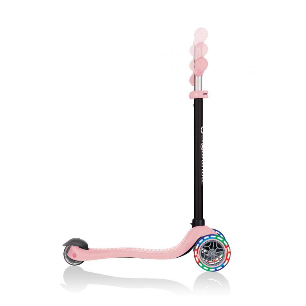 Globber Go-Up Sporty 3in1 Roz Pastel LED - imagine 2