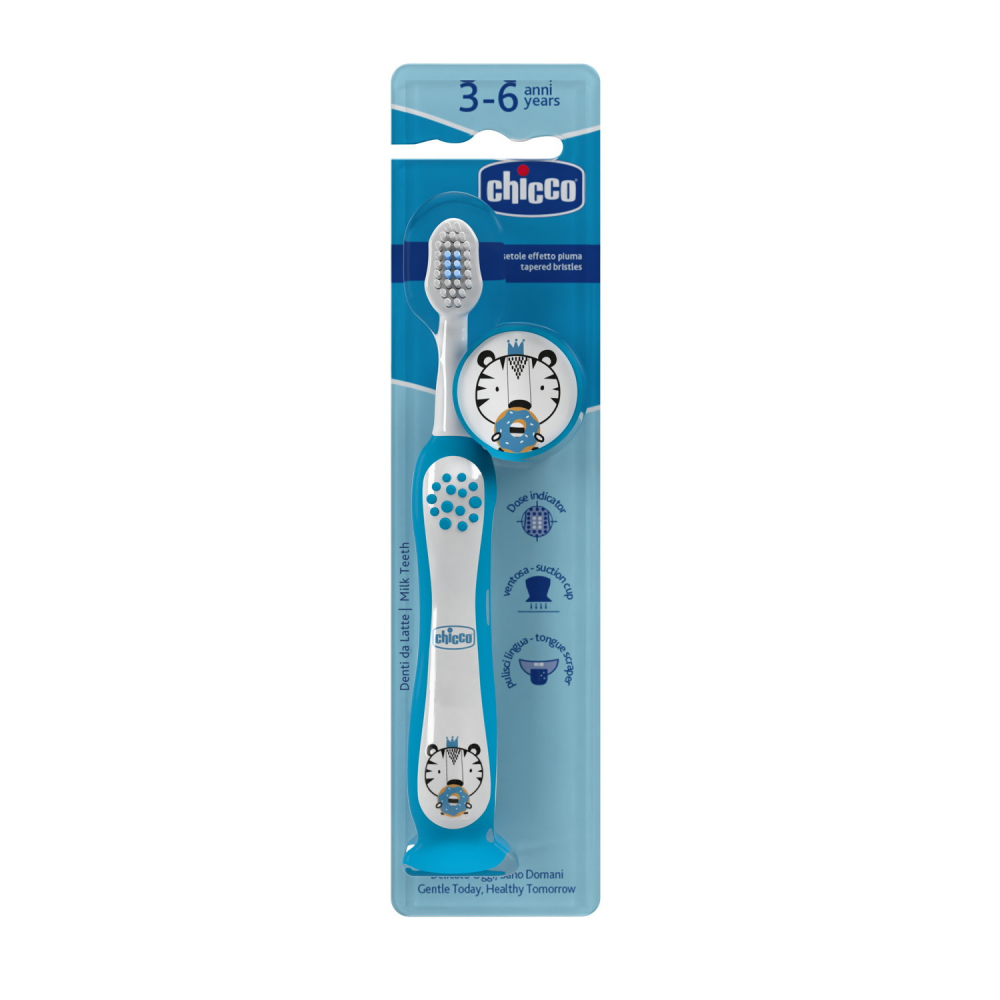 Periuță Chicco Tiger 3-6 Ani, Peri Moi - imagine 4