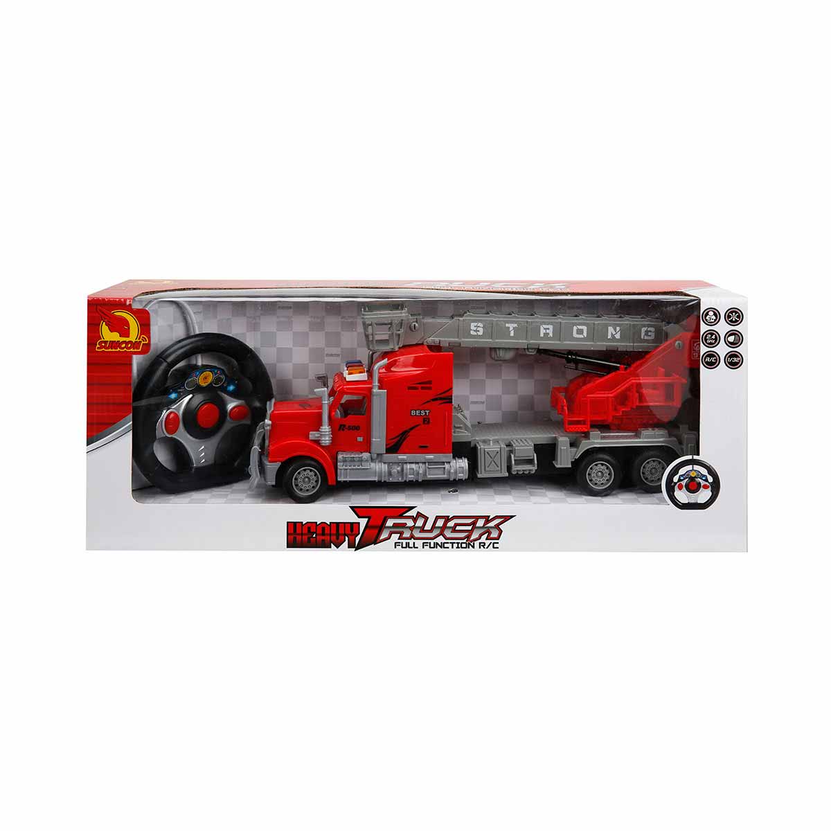 Camion Macara RC Suncon 1:32, 36 cm, Rosu