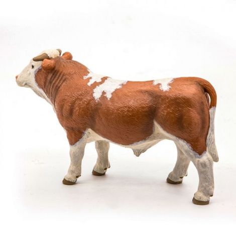 Papo Taur Simmental | Figurină Realistă Fermă - imagine 5