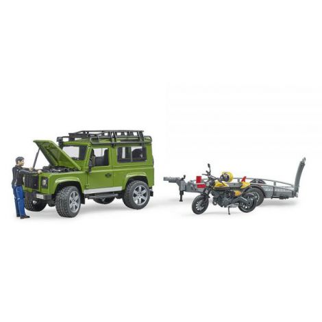 Bruder Land Rover Defender cu Remorcă și Ducati - imagine 2