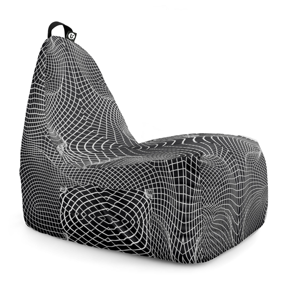Fotoliu Puf Chill XL Topografic Updeco - imagine 6