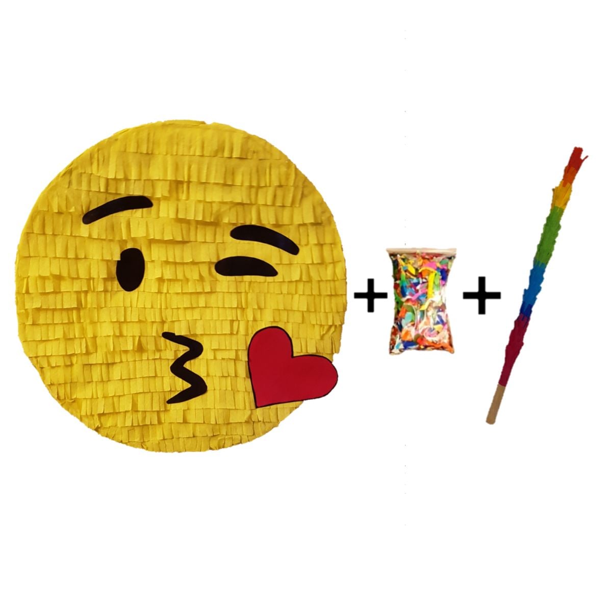 Pinata Emoji Pupic PinaStar cu Bat si Confetti