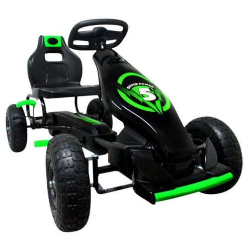 R-Sport Gokart Verde cu Roti Gonflabile - imagine 2