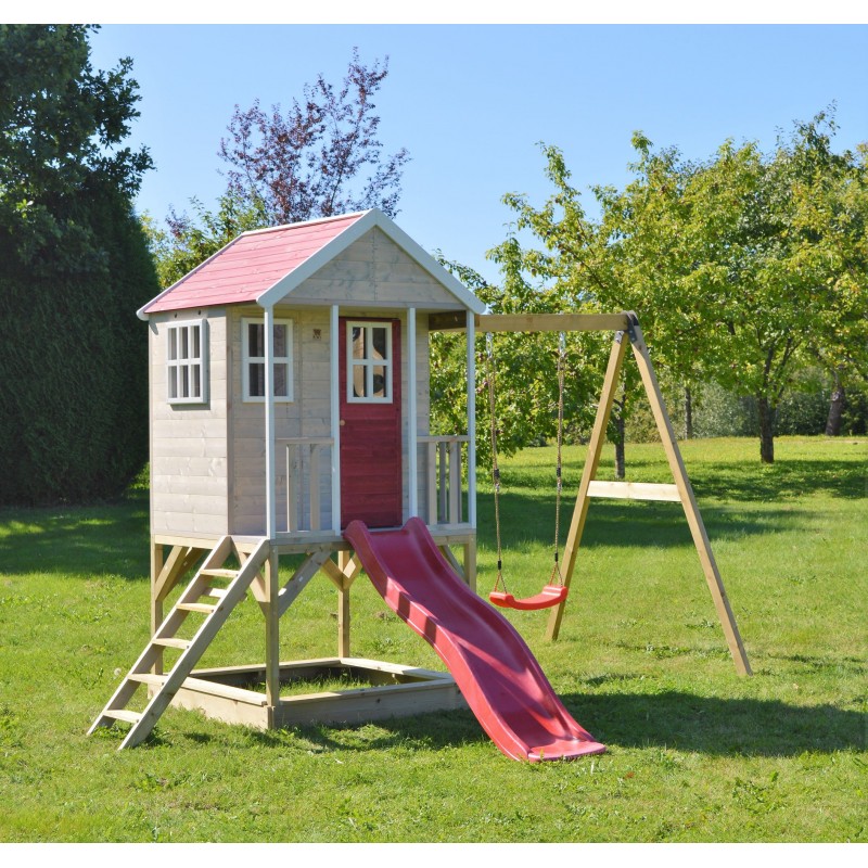 Casuta Gradina Nordic House Tobogan Leagan Wendi - imagine 3