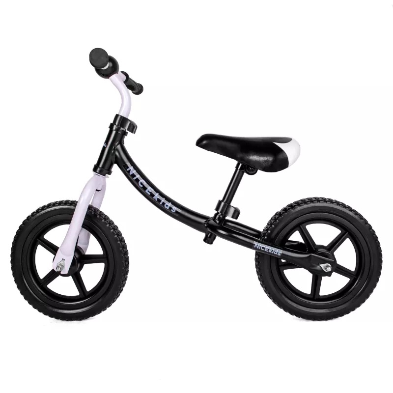Bicicleta Fără Pedale Nice Kids 12" White Black - imagine 3