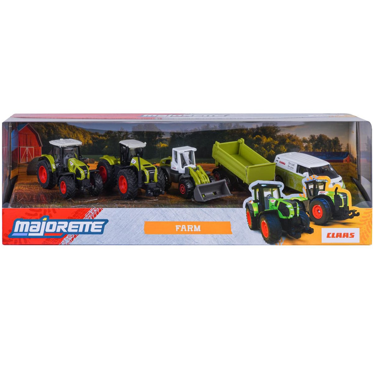 Set 5 Utilaje Majorette Farm - Jucării Tractoare Claas