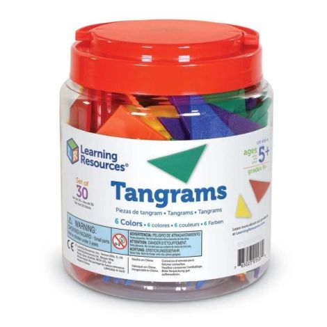 Learning Resources Tangram 210 Piese, 6 Culori