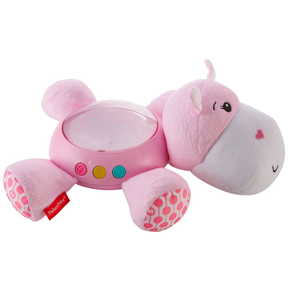 Lampa de veghe Fisher Price Hipopotam roz Proiector