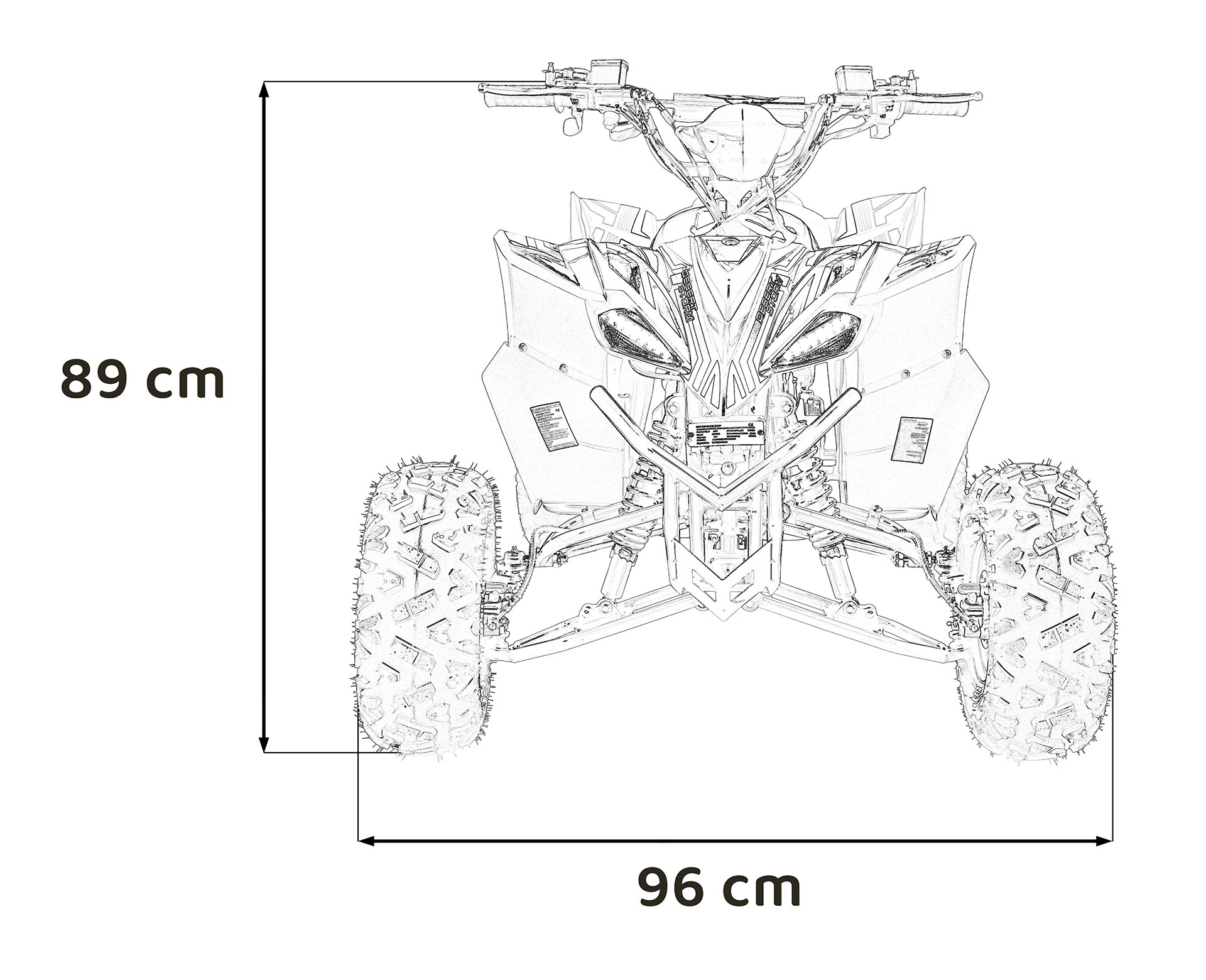 ATV Electric 48V 800W Desert Storm Portocaliu Autokids - imagine 4