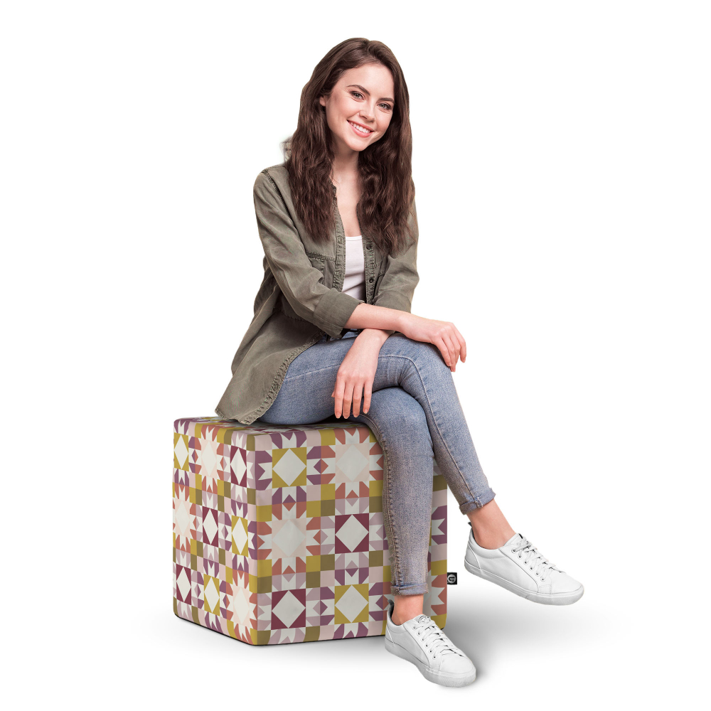 Taburet Updeco Cub XL Mozaic - Confort și Design