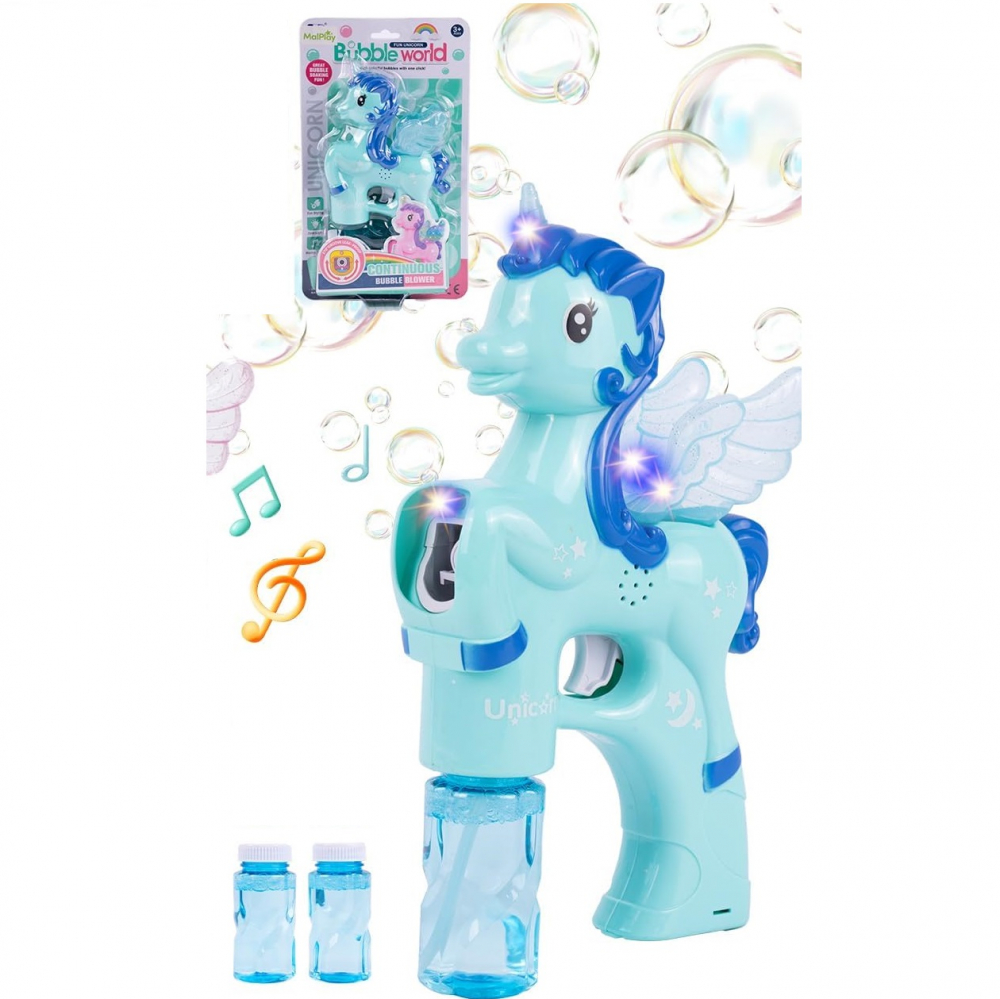 Pistol Unicorn Bule Sapun Malplay cu Lumini - imagine 2