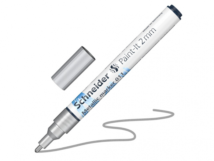 Marker Metalic Schneider Paint-It, 2mm, Argintiu