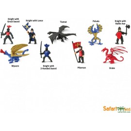Tub 9 Figurine Cavaleri și Dragoni Safari Ltd - imagine 3