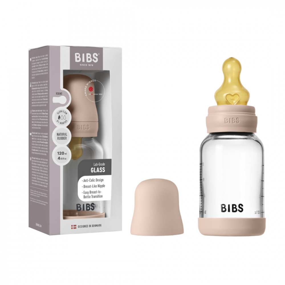 Bibs Biberon Sticlă Anticolici 120ml Blush - imagine 6