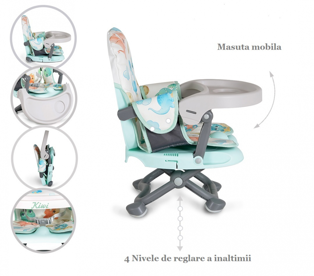 Înăltător Cangaroo Kiwi Dinos - 4 Niveluri Reglabile - imagine 5