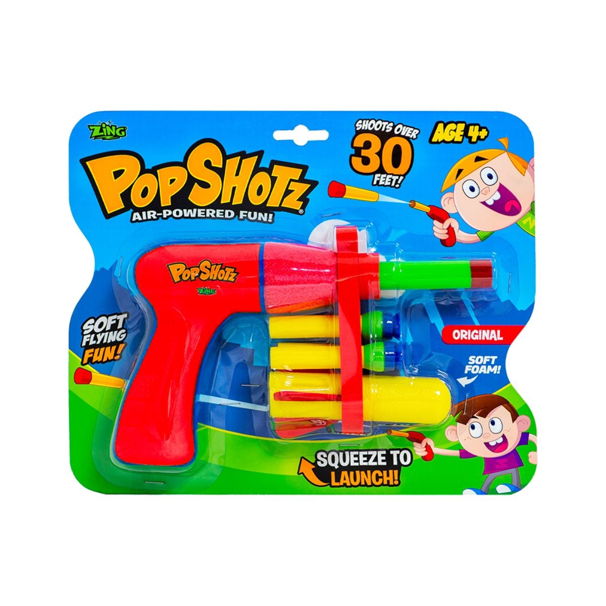 Pistol cu sageti Zing Pop Shotz Rosu