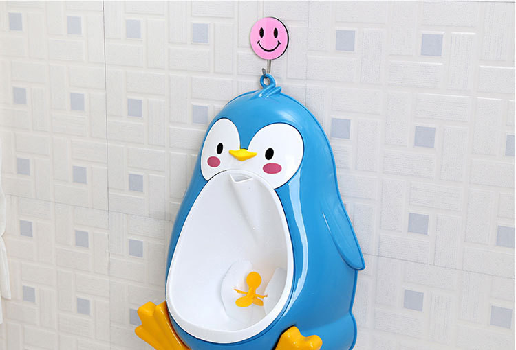 Pisoar pentru baietei Pinguin Albastru | Drool - imagine 4