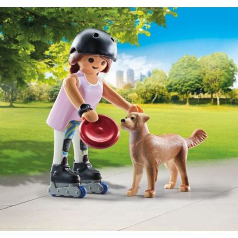 Playmobil Patinatoare cu Caine Retriever - imagine 4