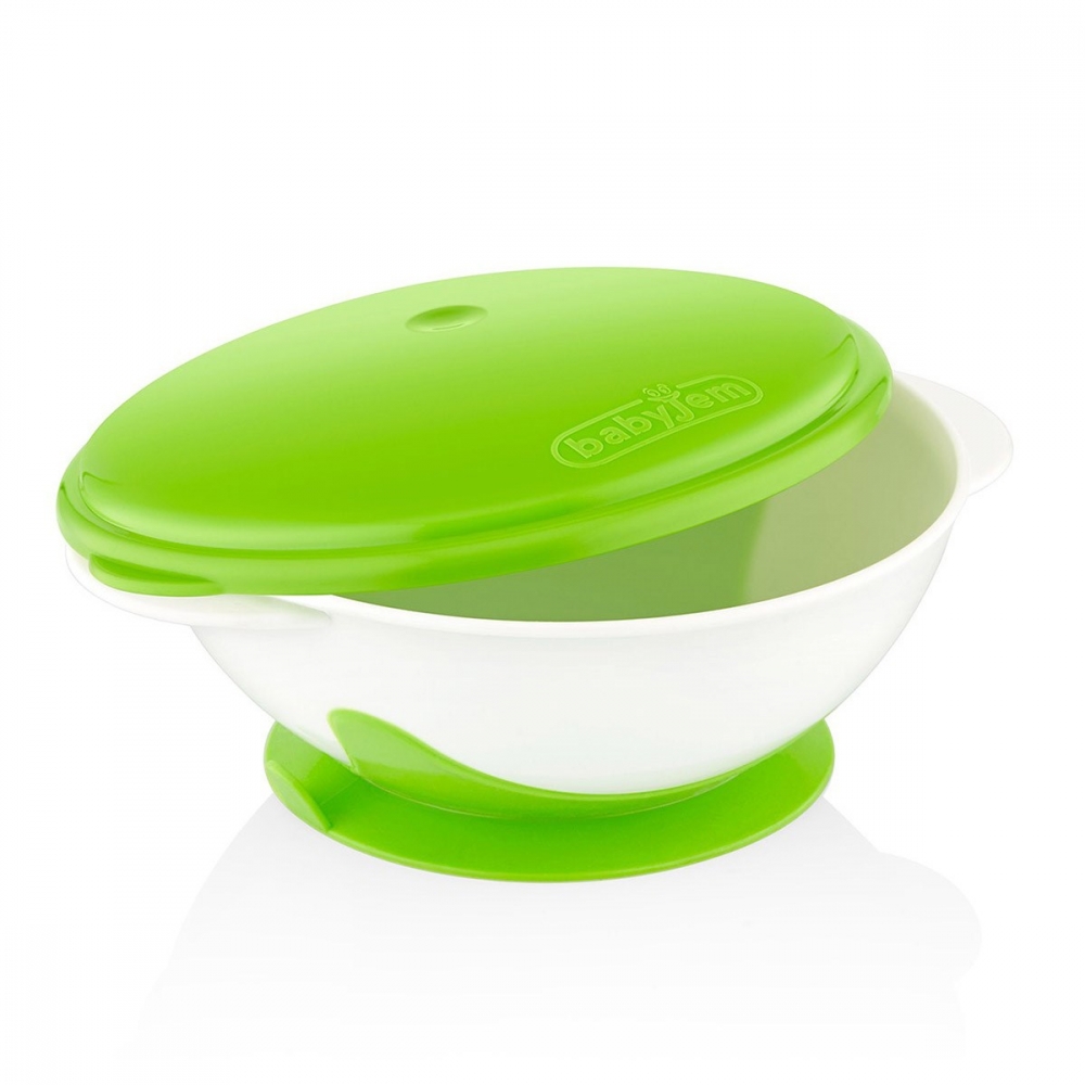 Castron cu ventuza BabyJem Green - imagine 5