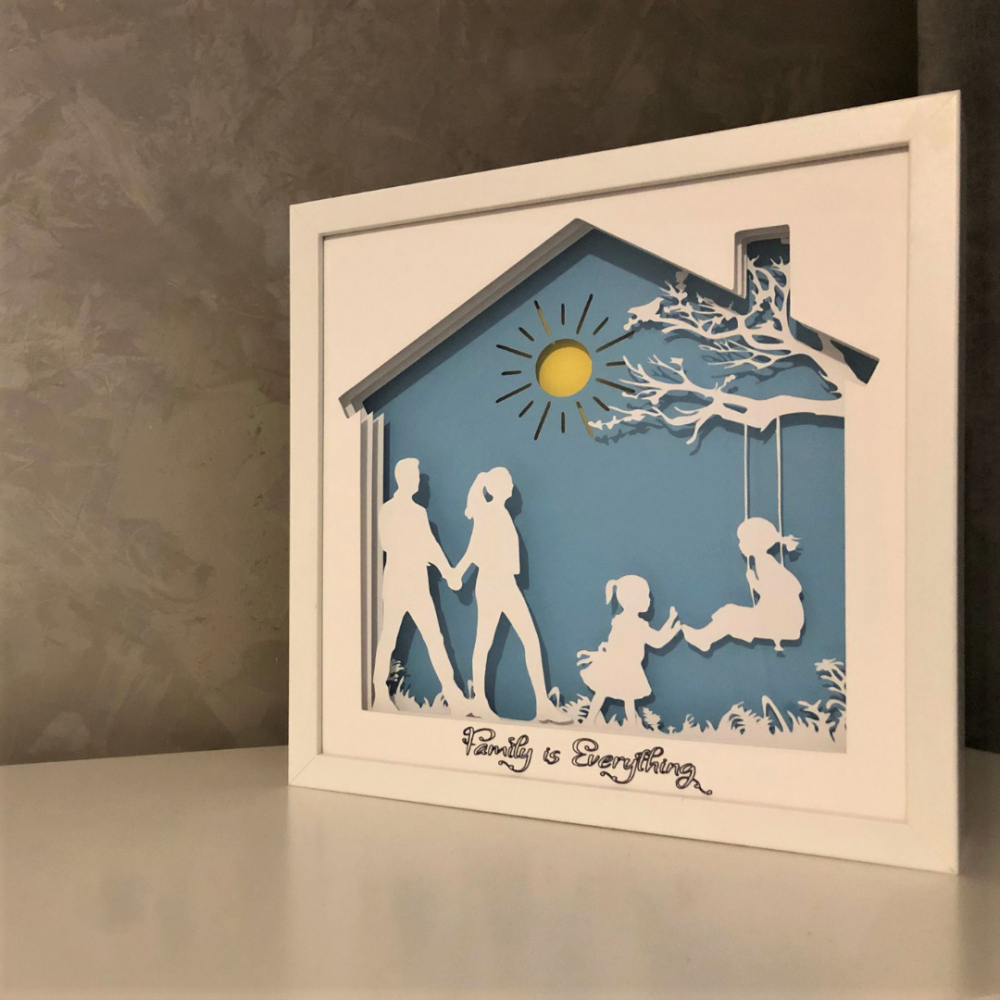 Tablou Luminos Parinti si Copii - Noorhandmadeatelier - imagine 5